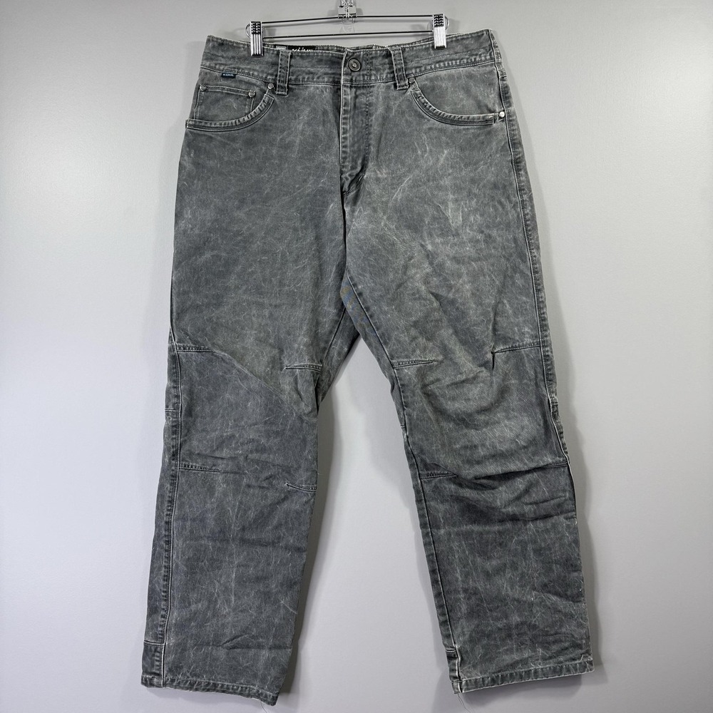 Kuhl Pants Mens 34x30 Gray Crag Series Canvas Relaxed Fit Chino Workwear Outdoor